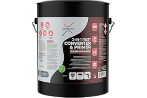 XION LAB 2-in-1 Rust Converter & Metal Primer - 1 Gallon Red Rust Paint Inhibitor for Metal, Ultra Car Rust Reformer & Encapsulator, Long-Lasting Anti Rust Conversion Coating, Heat Resistance.Covers up to 1,000 Sqft. Per Gallon. Permanently Stops Corrosion. Made in the USA.