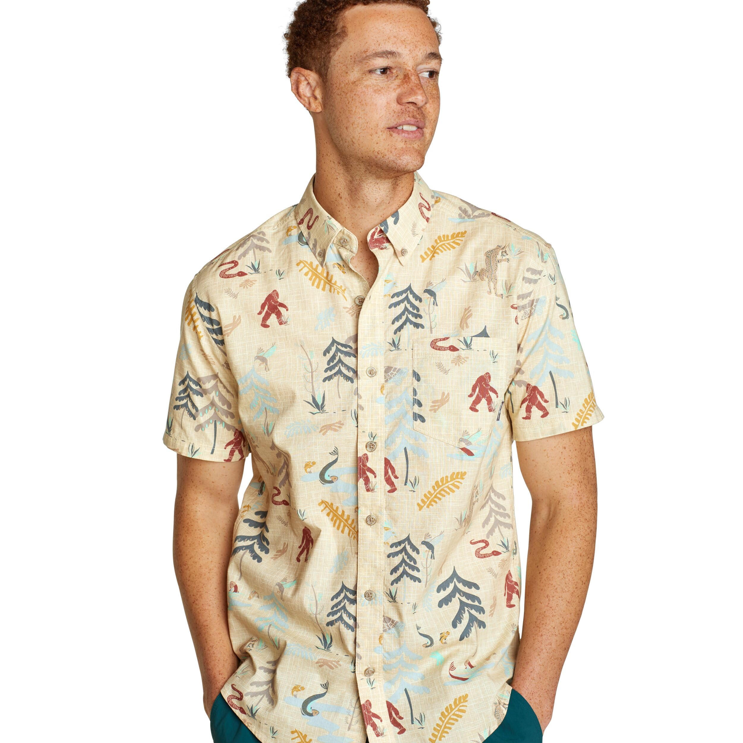 Eddie Bauer Men's Baja Short-Sleeve Shirt-Print