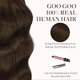 GOO GOO Tape In Hair Extensions 20inch 100g 40pcs Chocolate Brown Remy view 8