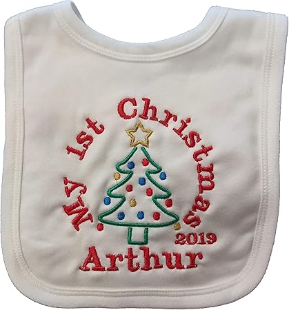 my first christmas bib personalised