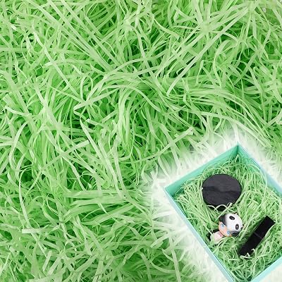 Vaktop Green Shredded Tissue Paper 100g Gift Filler Eco Friendly