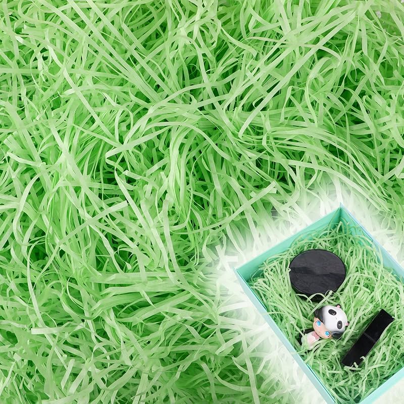 Vaktop Green Shredded Tissue Paper 100g Gift Filler Eco Friendly