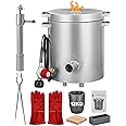 12KG Propane Melting Furnace Kit, Large Capacity 2700°F High Foundry Home Kiln Smelting Gold Silver Copper Aluminum Metal Recycle Smelting Forge Casting Tool