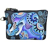 Anna by Anuschka Women's Hand Painted Leather Coin Pouch Purse