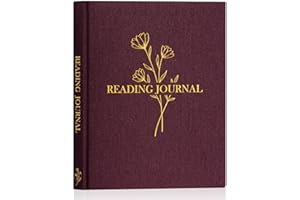 Lanpn Reading Book Journal for Book Lovers Readers - 9.3" x 7.7", 158 Pages Linen Hardcover Reading Log with 52 Book Reviews 