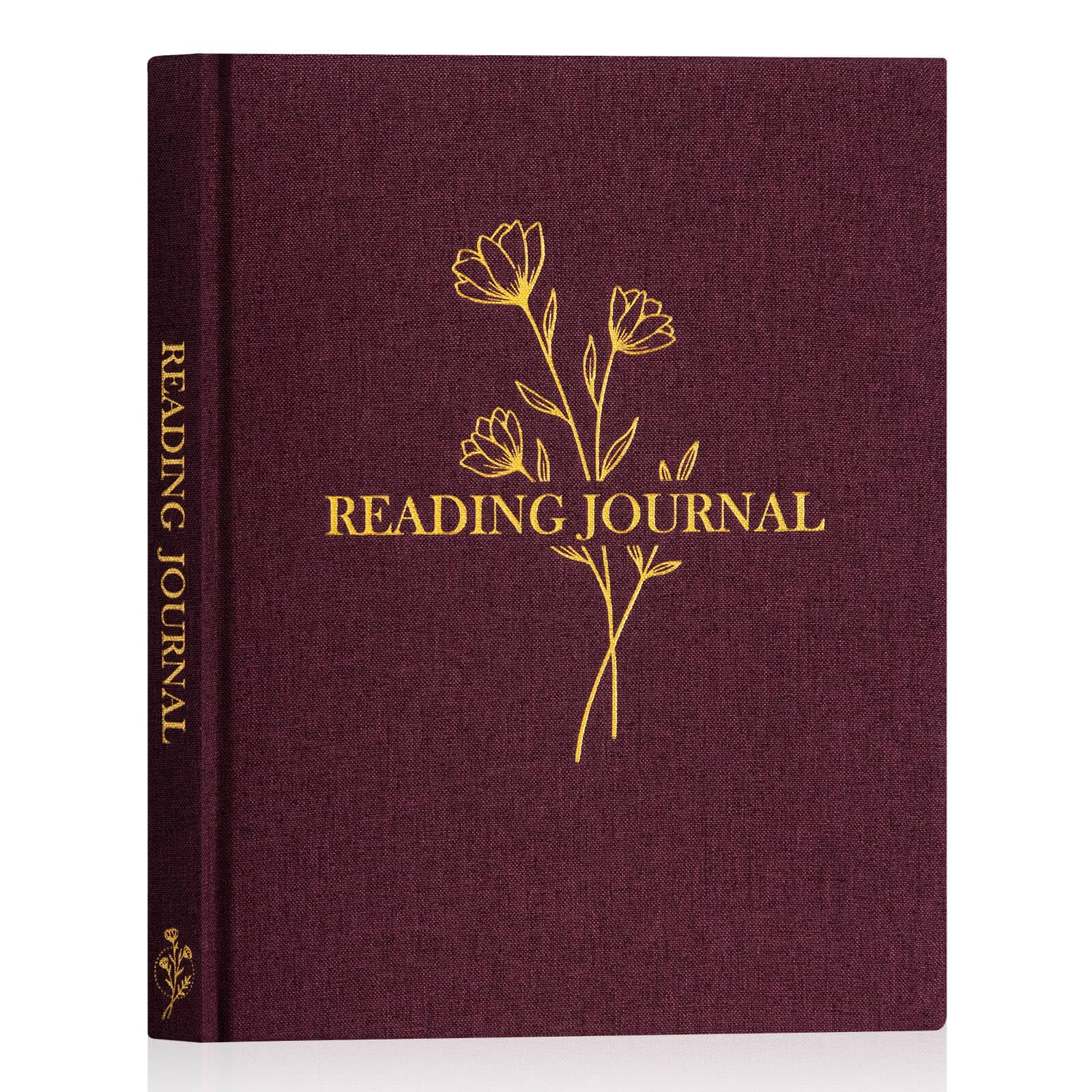 Lanpn Reading Journal for Book Lovers Readers - Linen Hardcover Reading Log with 52 Book Reviews - Books Tracker Diary Reading Notebook Bookish Gifts, 23.6 x 19.5 cm, 158 Pages (Purple)