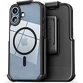 Encased SlimShield for iPhone 17 Belt Clip Case with Phone Holster (Compatible with MagSafe) Clear Black
