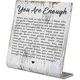 TRCENDE You Are Enough gifts for best friend,Motivational Gift You Are Enough,Inspiration Affirmation Gift For Her he Sister, Home Office Sign Plaque XLK222