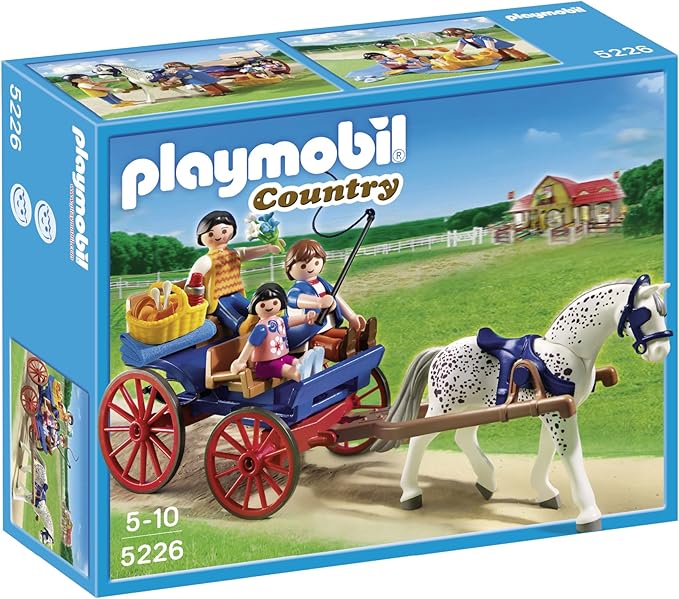 PLAYMOBIL Granja de Ponis - Carruaje con Caballo, Set de Juego, Multicolor, 25 x 7,5 x 20 , (5226): Amazon.es: Juguetes y juegos