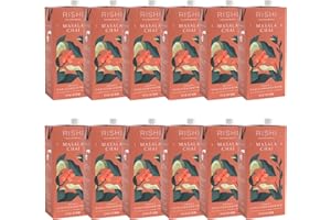 Rishi Tea Masala Chai Latte - Organic Black Tea Concentrate, Easy-to-Serve Hot or Iced Chai Mix - 32 fl oz Carton, 8 Servings (Pack of 12)
