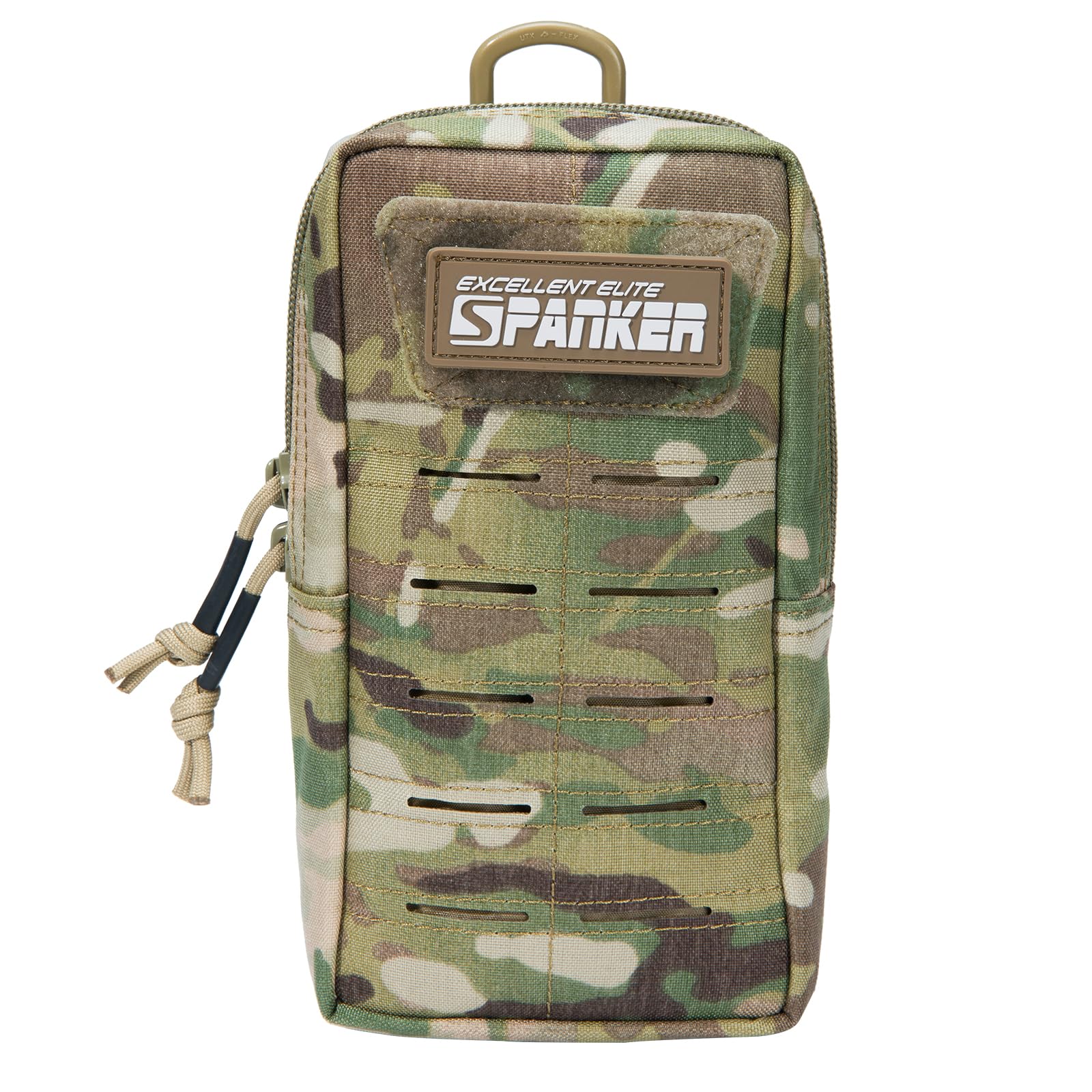 EXCELLENT ELITE SPANKER Nylon Molle Pouch Laser Cutting Design EDC Small Utility Pouch Tactical Compact Organizer Pouch(MC)