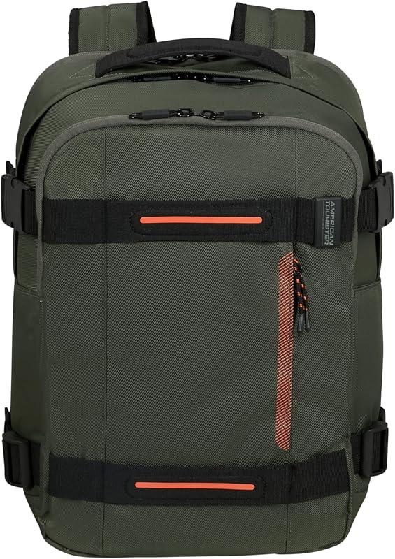 Urban Track - Zaino porta PC 15.6" – 45 cm, 29 L - 3 scomparti grandi - Grande capacità - Ergonomico - Scomparto imbottito per laptop - Verde (Dark Khaki)