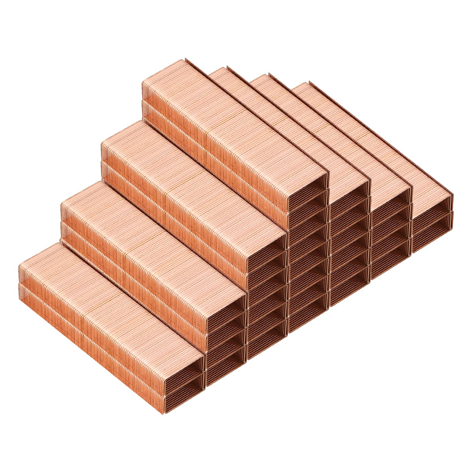 PATIKIL Staples for Stapler, 2 Pack(1000Pcs Per Pack) 26/6 Standard 1/4 Inch Length Staples Jam Free for Home Office Supplies, Rose Gold