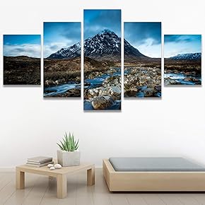SIGNWIN 5 Panel Canvas Wall Art Modern Art...