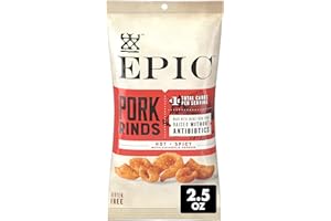 EPIC Pork Rinds, Hot and Spicy Chipotle Pepper, Keto Friendly Snack, 2.5 oz