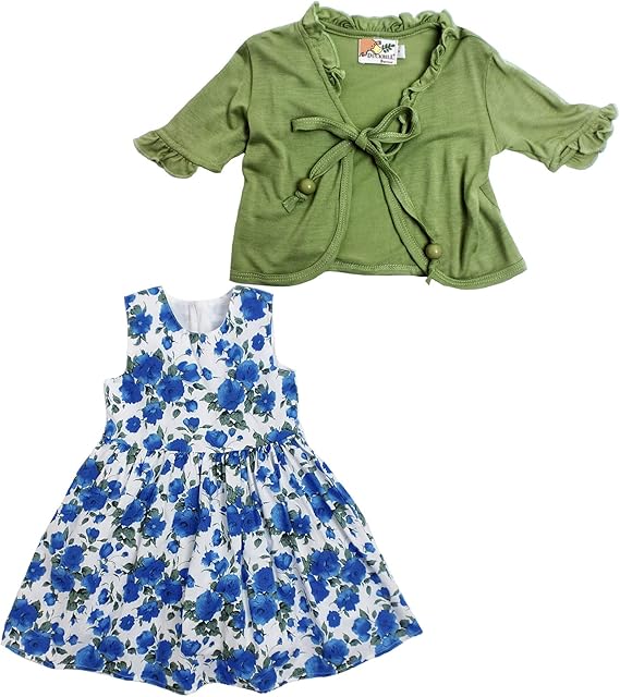Amazon 清楚なお嬢様の普段着 半袖ボレロ 英国調花柄ワンピースのセット No 127 女の子 キッズ 85cm ワンピース チュニック 通販