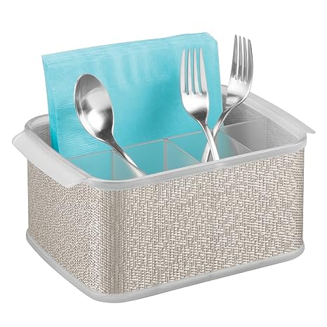 Interdesign Twillo Silverware Organizer Caddy Flatware Storage