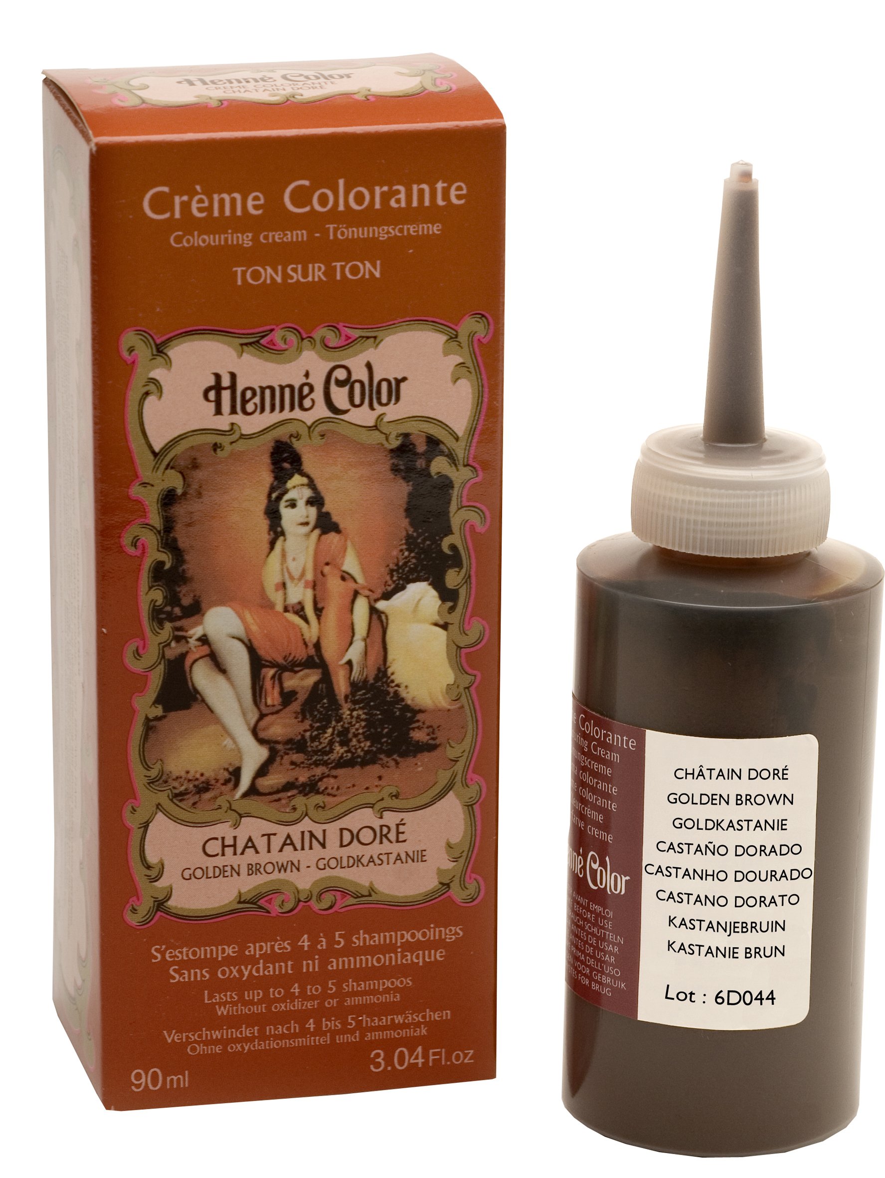 Henne Color Golden Brown Henna Hair Colouring Cream 90 ml