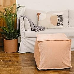 Main + Mesa Square Velvet Pouf