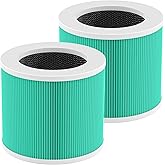 2 Pack HY1800 Replacement Filter Compatible with CHIVALZ/MORENTO/Loytio/Honeyuan/AYAFATO/IOIOW HY1800 Air Purifier, 3-in-1 Filtration, High-Efficiency Activated Carbon HY1800 Replacement Filter