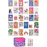 American Greetings 30-Count All Occasions Card Bundle with Keepsake Box and Envelopes- Designed by Stop The Clock