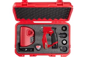 YDEPLVEO Hard Case for Milwaukee M12 Fuel Installation Drill/Driver Kit & Accessories (2505-22) | High-Density Foam | Durable Protective Carrying Storage Tool Box Organizer | (CASE ONLY)