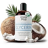 100% Organic Glycerin – USDA Certified - Perfect for DIY Beauty Products, Crafts, and Formulations – Derived From Coconut – Skin and Hair Moisturizer for Deep Hydration – 16 Fl Oz – By Everyday Beauty