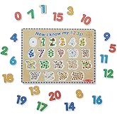 Melissa &amp; Doug Numbers Sound Puzzle - Wooden Counting Puzzle with Light-Activated Sound Effects (21 Pcs)