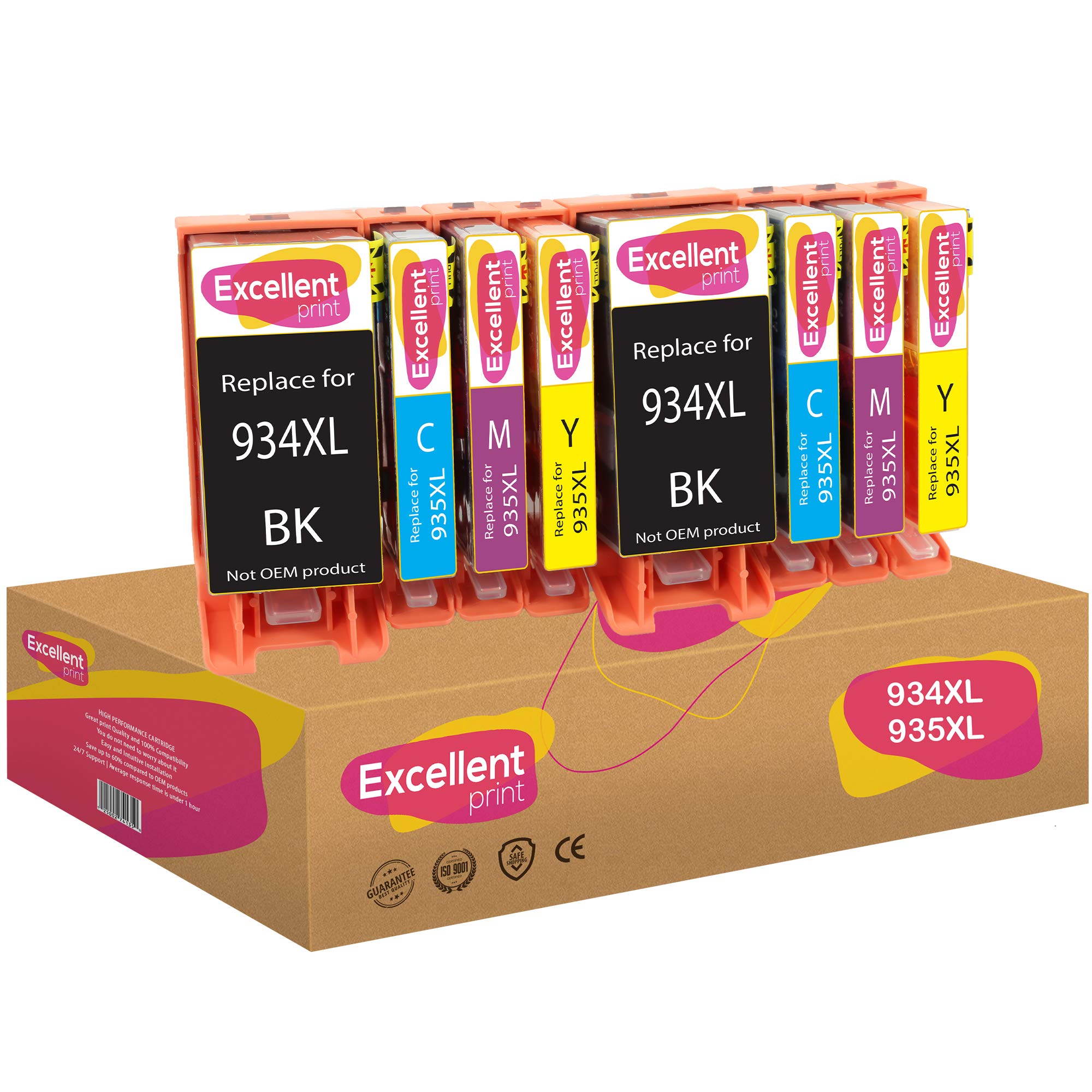 Excellent Print 934XL 935XL 934 XL 935 XL Compatible Ink Cartridges for HP Officejet 6812 6820 Officejet Pro 6230 6830