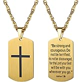 PROSTEEL Cross Necklace for Men Women, 316L Stainless Steel Dog Tag Cross/Dog Tags Military, Jesus Crucifix, Snake Cross, Black/Gold/Silver/Rose Gold/Blue Tone Cross Pendant, Come with Box