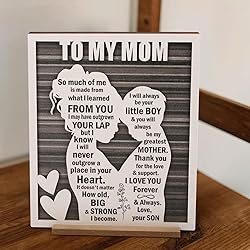 Love Mom Plaque for Mother’s Day, Mama Gift from