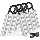 ZEAGUS Grip Strength Trainer 7 Pack,50LB-350LB Metal Hand Grip Strengthener,Non-Slip Heavy-Duty Forearm Exerciser,Hand Grippe
