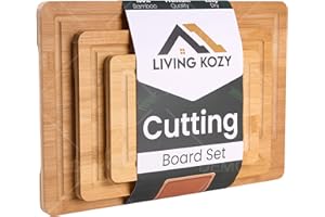Kitchen Bamboo Wood Cutting Board with Deep Juice Groove