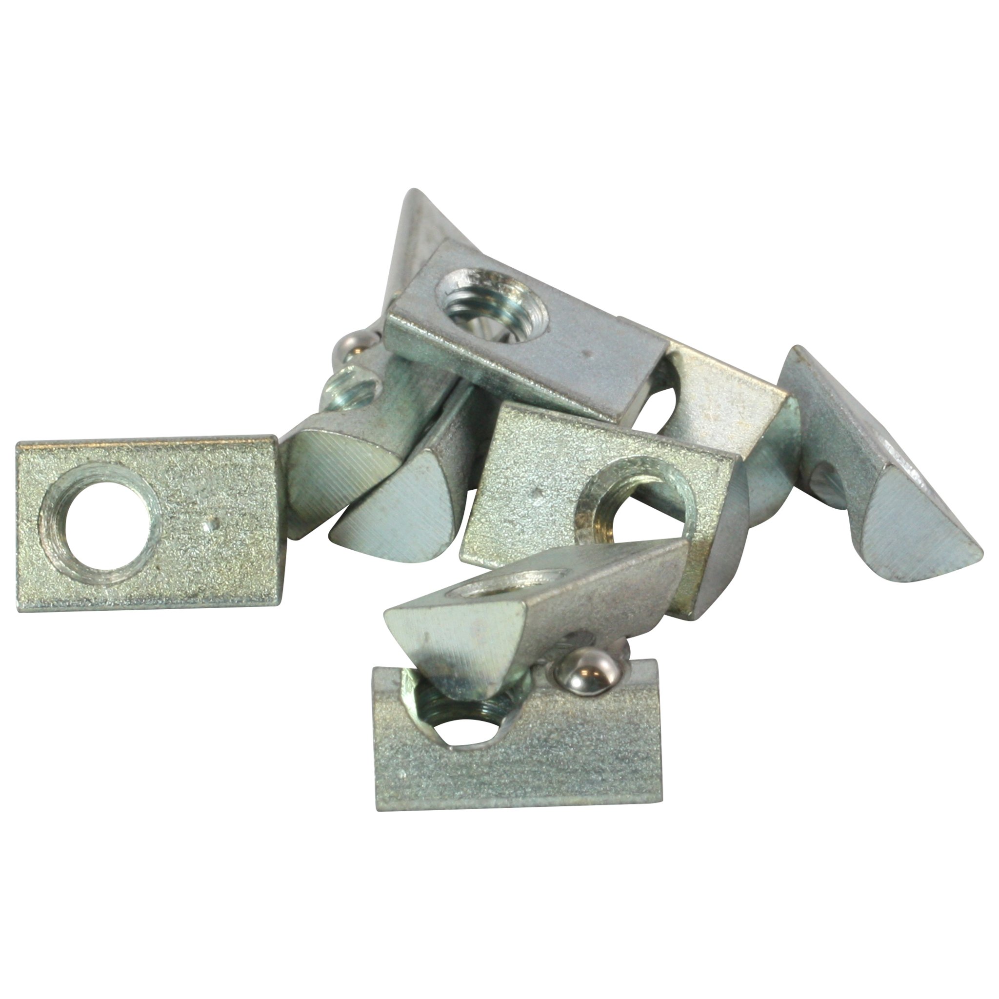 100x T-Slot Nut 5 St M5 Slot 5 - Type I - Without Step, Spring Loaded Ball, Steel