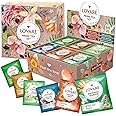 Lovare Black and Green Tea Bags Variety Pack - Made in Ukraine Tea Sampler - Individually Wrapped 90 Assorted Tea Bags - Gift Box For Tea Lovers (PRIME TEA SET)