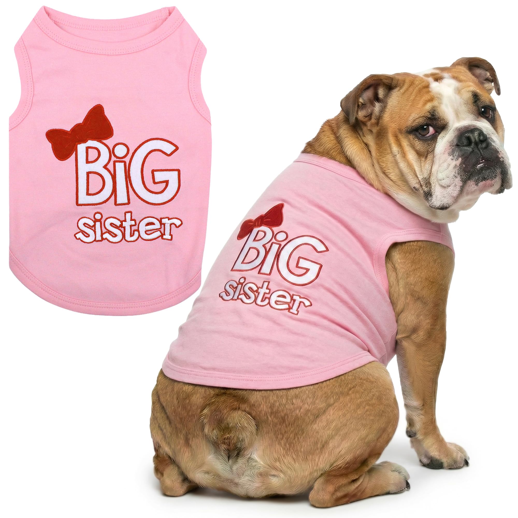 Parisian Pet Big Sister Dog Tank Pink