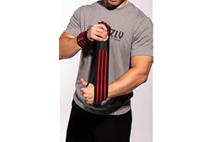 Grizzly Fitness 3" Heavy Duty Red Line Weight Lifting Wrist Wraps for Men and Women | Sold in Pairs | One-Size | Used to prov