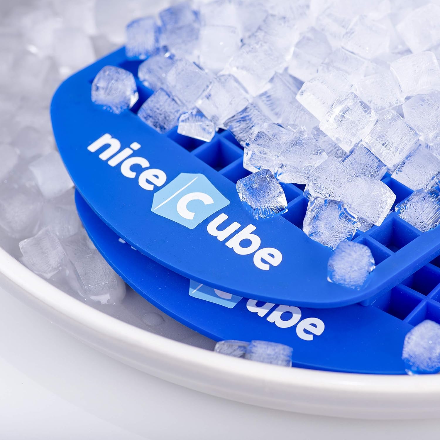 niceCube Mini Ice Cube Trays - Great for Small Crushed Ice - Silicone Ice Tray Molds, 2 Pack: Kitchen & Dining
