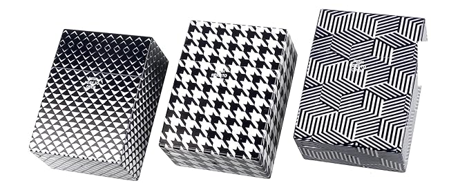 3 x Zigarettenbox XXL schwarz/Weiss für Big Box mit 30 Zigaretten Etui Kunststoff