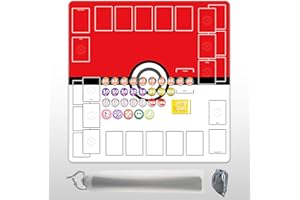 Extalas Playmat for Trading Card Game – 2-Player Trainer Mat with 31 Damage Counters and Professional Storage Bag