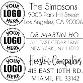 Custom Logo Stamp Custom Image Stamper Personalized Stamp Business Logo Stamp Business Logo or Image 7/8" x 2-3/8" (Red)