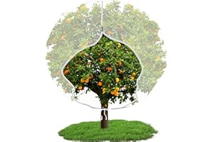 EASETHRIFT 10'x10' Large Fruit Tree Netting Cover for Squirrels and Birds with Zipper, Fruit Tree Covers to Protect Fruit from for Fruit Trees (White)