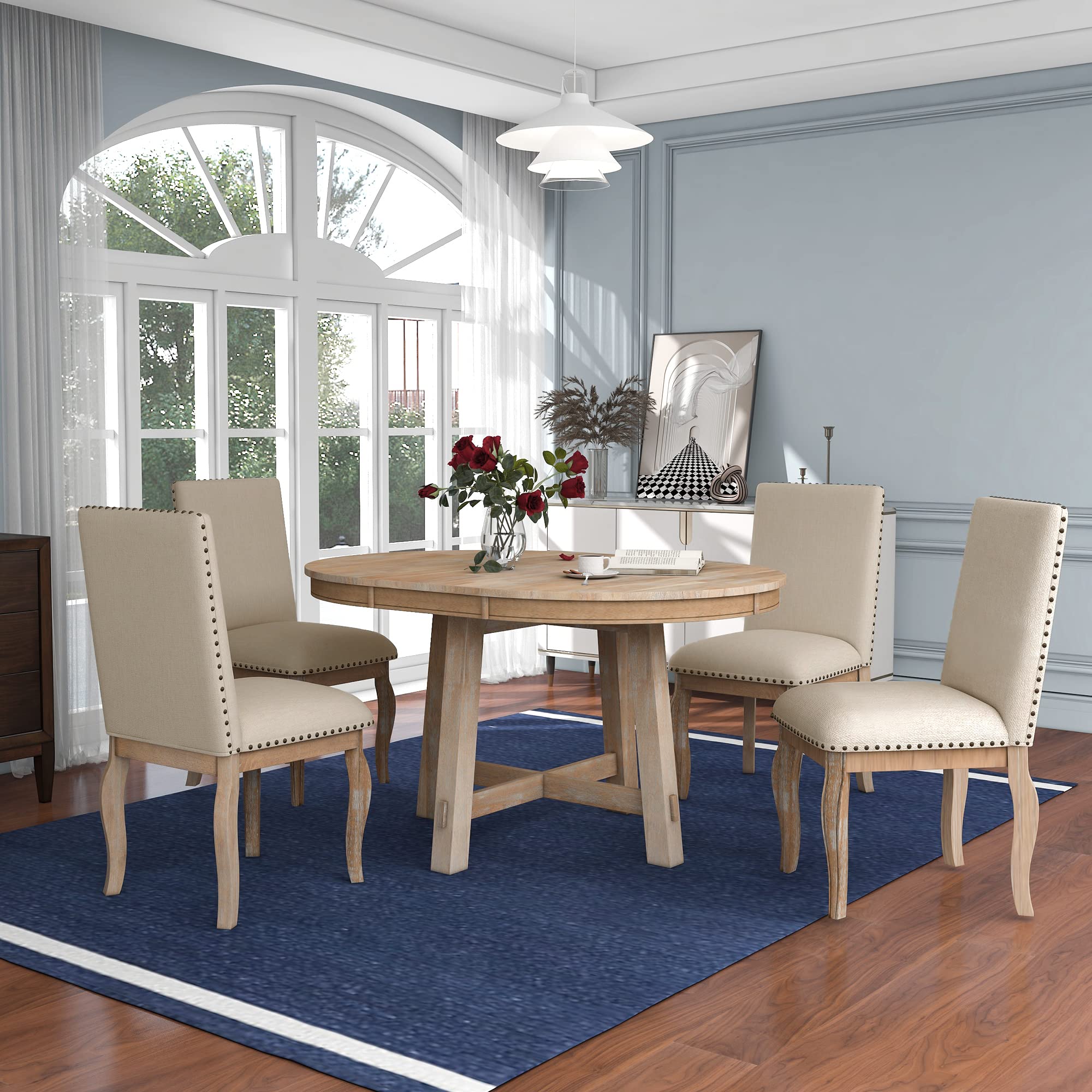 Photo 1 of ***CHAIRS ONLY***Upholstered Chairs, Natural Wood Wash