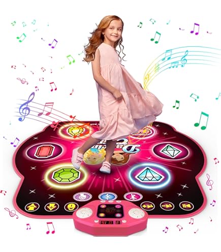 Ejoyous Light Up Dance Mat - 6 Button Electronic Dance Pad With 7 Game Modes & LED Lights