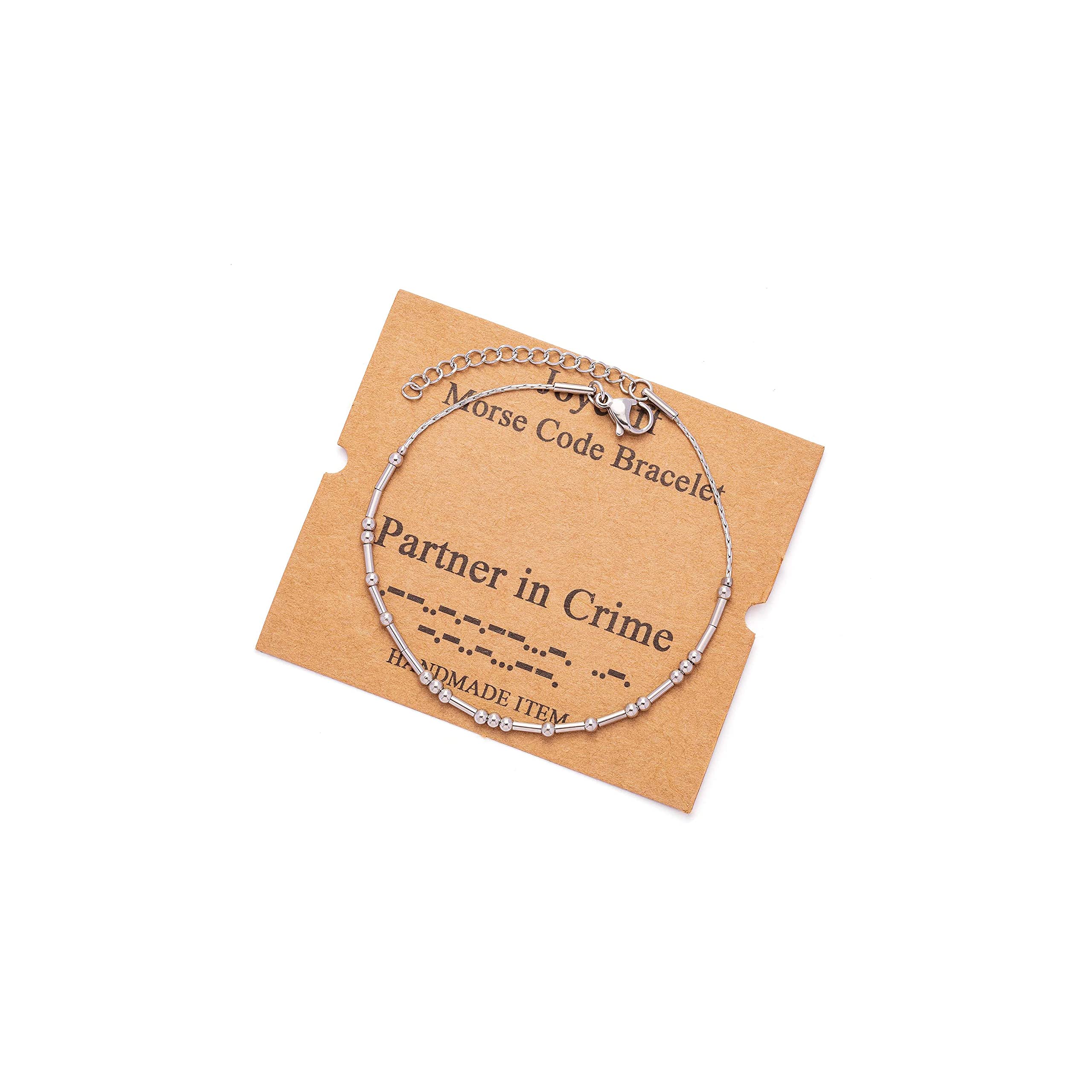 JoycuFF Morse Code Bracelets for Women Funny
