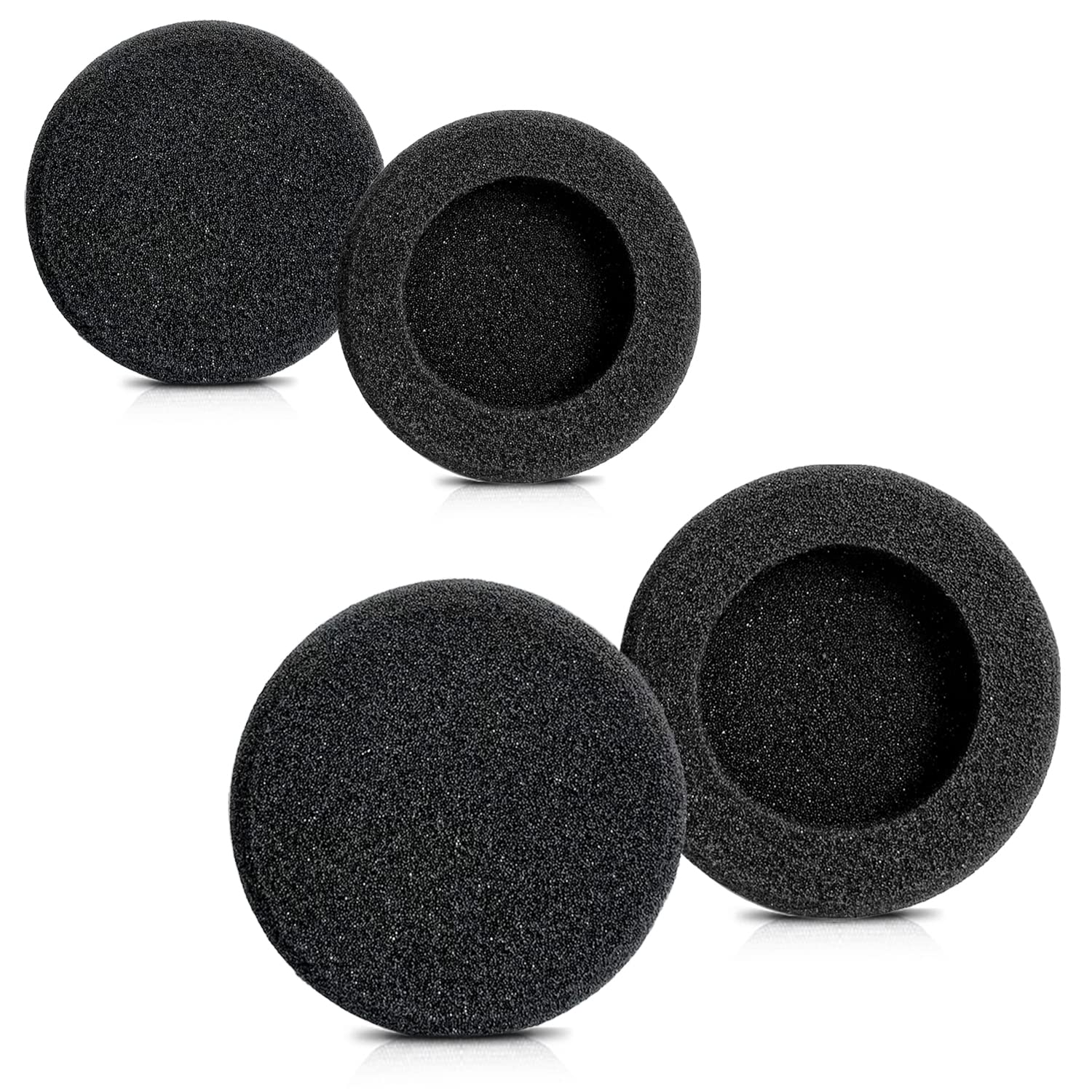 Plantronics Headset Ear Cushions Replacement Foam Ear Pads for Plantronics HW251N HW261N HW510 HW520 Blackwire C310 C320 3200 3210 3220 3320 Jabra PRO 920 930 Biz 1900 2400 GN2000 Headphones (4 Pack)