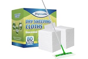 SUZZYVINE Dust Magnet Flash Dry Floor Wipes Flash Dry Mop Refills Electrostatic Floor Cloths for Flat Swivel Mop 20x 30cm,Pac