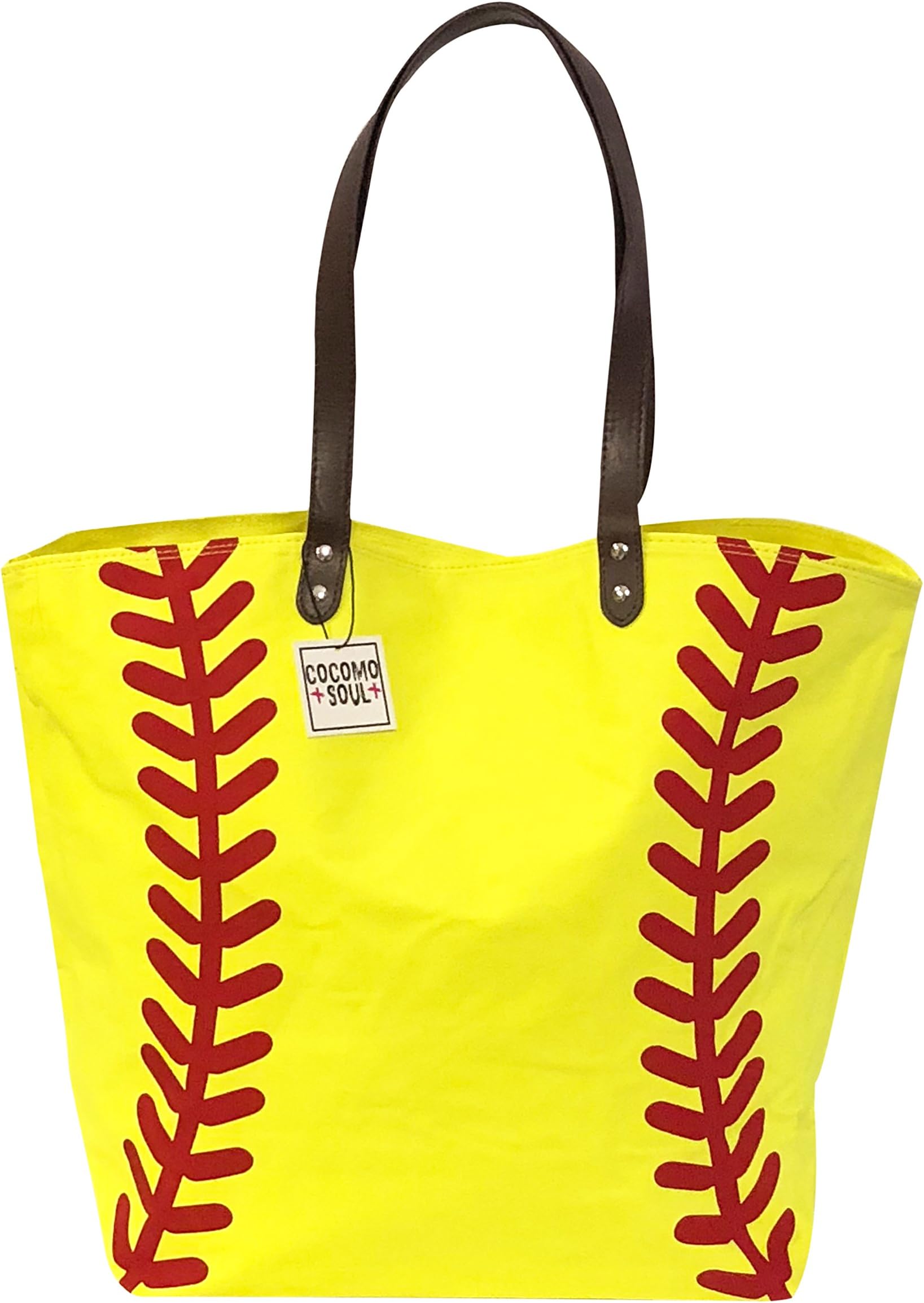 Cocomo SoulSoftball Canvas Tote Bag | Softball Mom Gift | Team Mom Gift | 21" L x 17" H x 8" W