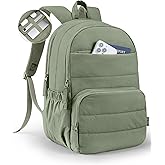 Uselike Travel Backpack for Women, 15.6 Inch Laptop Backpack, Quilted College Bookbag, Cute Work Backpacks, Water Resistant