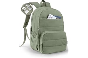 Uselike Travel Backpack for Women, 15.6 Inch College Laptop Backpack, Water Resistant Work Backpacks, Cute Quilted Bookbag